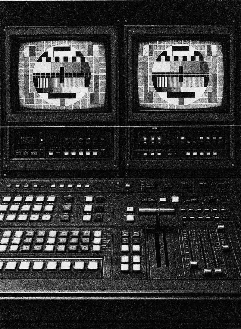A broadcast control room